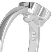 Clear CZ Petals Silver Ring, r259